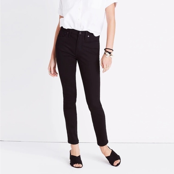 Bnwt Madewell High Rise Black 9” Skinny Jeans Sz 24 - Picture 1 of 9
